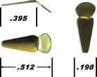 100 Brass Ice Jig Blades Zippy Blade/Body Make Your Own Ice Fishing Jigs Rare