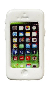 Smart Phone 6 White, Dolls House Miniature, Non Working Accessory, 1.12 Scale - Picture 1 of 1