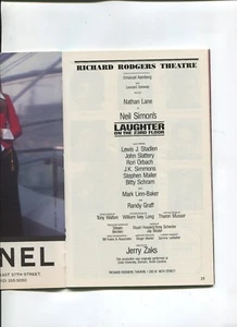 PLAYBILL 1993 de colección de Broadway Neil Simon risas en el piso 23 Nathan Lane - Imagen 1 de 1
