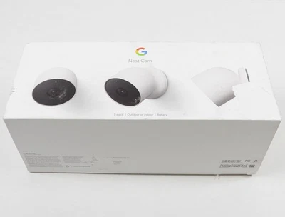 Google Nest Wire Free Security Indoor/Outdoor Cameras (Snow) Pack of 3 - Image 1 of 4