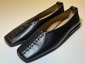 Ballerina cavigliera vera pelle Jil Sander ballerina pompa piatta nera taglia 37 - Foto 1 di 19