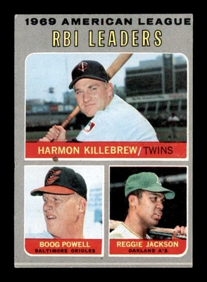 1970 Topps #64 Killebrew/Powell/Jackson A.L. RBI LL VG X3575752 Foto 1 de 3