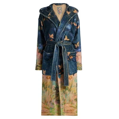 Johnny Was Aurelius Cozy Robe Floral Butterfly Sleep Wear Lounge Flowers Blue NW - Image 1 of 4