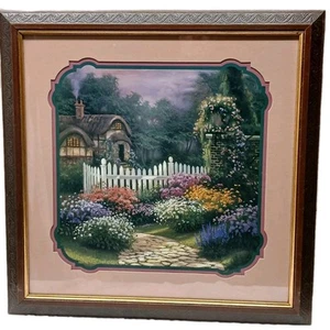 Vintage Home Interior Framed Art Print Cottage Scene 24 X 24 See Pics - Picture 1 of 8