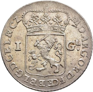 FITZ Niederlande West Friesland 1 Gulden 1764 Krone Wappen Silber °TCH793 - Bild 1 von 2