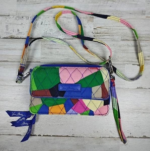Vera Bradley Acolchado Todo en Uno Bandolera Muñequera Cartera Monedero Diseño Arte Pop - Imagen 1 de 13