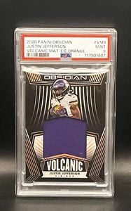 Justin Jefferson 2020 Ossidiana #VM9 RC/75 PSA 9 Arancione Incisione Materiale Vulcanico - Foto 1 di 2
