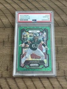 2023 PANINI PRIZM JASON KELCE GREEN SCOPE 19/75 #245 PSA 10 GEM MINT - Picture 1 of 2