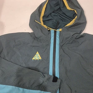 Nike ACG Lab Oversized Anorak Hooded Light Jacket Pullover windbreaker XL Green  - Picture 1 of 10