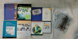Lot of 8 Medical Books Health Care Pharmacology Dictionary Profession Technology - Foto 1 di 3