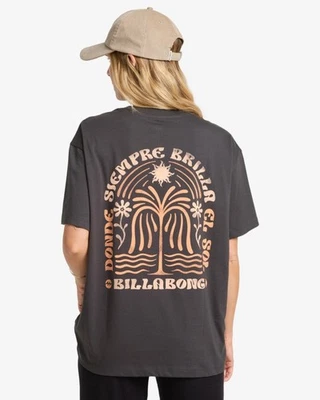 BILLABONG - Womens Always Looking T-Shirt - Off Black - Casual Tee - Image 1 of 4