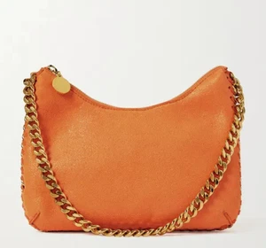 Stella McCartney Falabella Zip Mini Shoulder Bag, Style# 7B0001 W70008, Orange - Picture 1 of 14