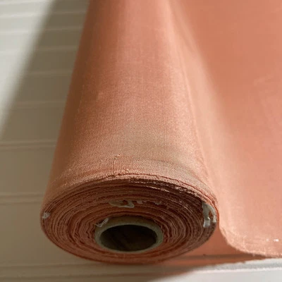 SILK Salmon FABRIC 3 Yards x 23 Inches Wide or 108 Inches x 23 Wide - Image 1 of 4
