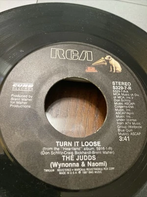 the judds 45 rpm turn it loose-on rca wynonna&naomi fr,1987 vinyl mint- - Image 1 of 4