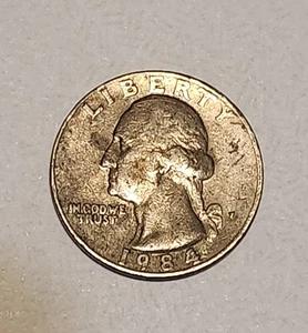 1984 P Quarter Filled Mm Error. Die Chips - Picture 1 of 4