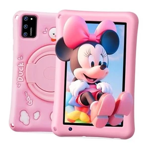 Kids Tablet 7 inch, Android 13, 8GB RAM 64GB ROM Expandable, Octa-Core, Pink - Picture 1 of 8
