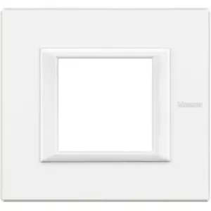 BTICINO HA4802HD PLACCA RETTANGOLARE 2 MODULI BIANCO IN METALLO SERIE AXOLUTE - Foto 1 di 1