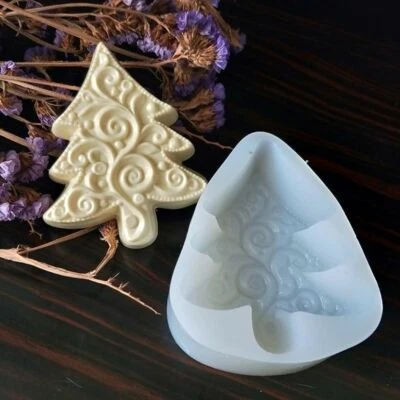 1pc Christmas Tree Silicone Molds X-mas Trees Soaps Mold Soap Making Crafts Supp - Image 1 of 4