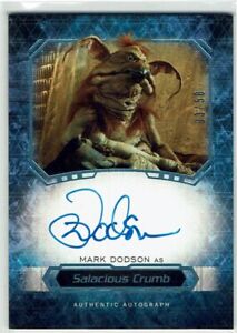 Star Wars Masterwork 2016 Topps Autograph Mark Dodson as Salacious Crumb #03/50