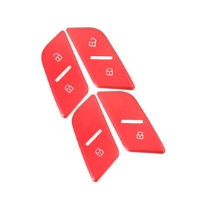 Red Alloy Inner Door Lock Memory Button Sticker For Audi A4 A5 S4 S5 2017-2024 - Picture 1 of 6