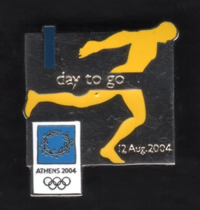 ATHENS 2004 OLYMPIC GAMES. COUNTDOWN PIN. 1 DAY TO GO. 12 AUGUST 2004 - Picture 1 of 1