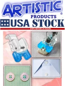 802406000P Button Sew On Attaching Holding Foot for Singer Sewing Machine - Picture 1 of 2