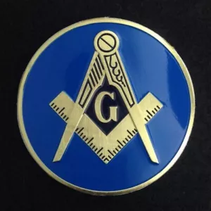 Freimaurer Auto Emblem (hellblau) MAE-1 - Bild 1 von 1