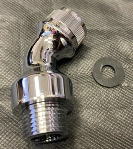 Base de ducha de mano Jaclo 8029-CP 2-3/4"" para montaje en cubierta en ángulo cromo pulido - Imagen 1 de 8