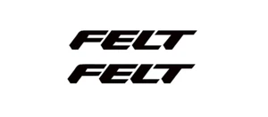 FELT x 2 solid colour Decals in Black for Bike, Car, Van, Helmet - Picture 1 of 2