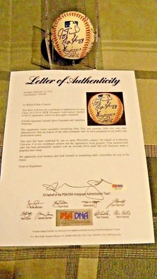 2011 Carolina League All-Star Team Signed MLB Baseball Andrelton Simmons PSA/DNA - Image 1 of 4