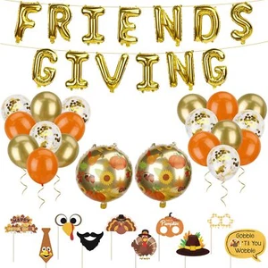 Friendsgiving Party Decorations Friendsgiving Balloons Garland Kit includes G... - Picture 1 of 7