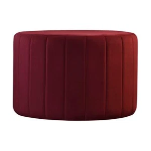 Pouf Fußhocker Rund Sitz Hocker Polsterhocker Sitzhocker Badhocker Puff Textil - Bild 1 von 12