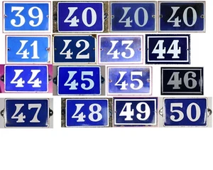Old blue French house number - thousands of vintage steel enamel examples listed - Picture 1 of 17