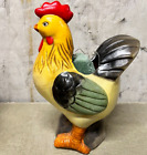 Vintage Ceramic Colorful Chicken Rooster Planter Home Decoration 9.5