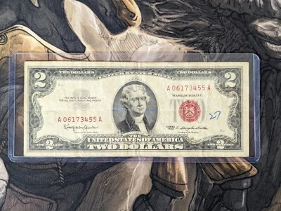 1963A Red Seal $2 Dollar Federal Reserve Note - Image 1 of 2