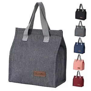 Lunch bag, Insulated Lunch Bag for Women Men Large Lunch Box Container Gray - Picture 1 of 7