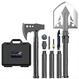 Camping Shovel Axe Outdoor Survival Shovel Set, Multifunctional Folding Tacti... - Picture 1 of 7