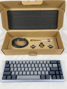 NEW DROP ALT Halo Clear Switches Mechanical Gaming RGB 65% Keyboard Silver Gray - Picture 1 of 6