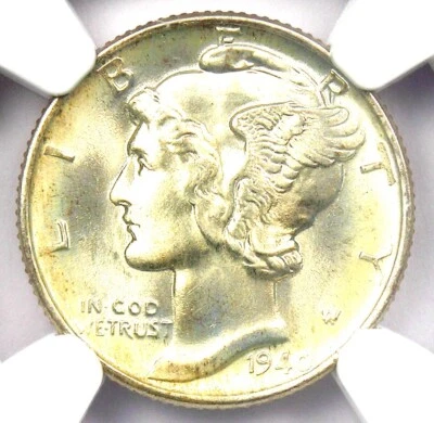 1940-P Mercury Dime 10C (1940). NGC MS68+ FB Plus Grade - Top Pop 3. $7100 Value - Image 1 of 4