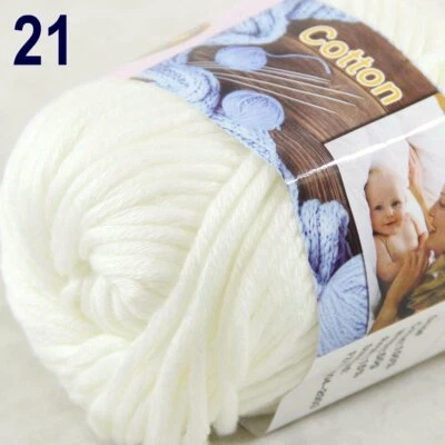Sale 1 Ballsx50g Super Soft Cotton Chunky Blankets Hand Rugs Knitting Yarn 21 - Image 1 of 4