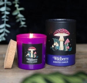 Wildberry Scented Candle Mystical Dark Forest Woodland Mushroom Cottagecore Jar - Picture 1 of 2