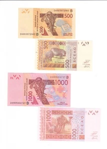BENIN: Nuova Emissione 2024 Stati dell'Africa Occidentale 500 e 1000 Franchi P-NUOVO UNC - Foto 1 di 1