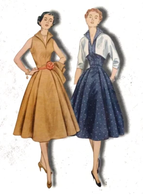 Vtg 1952 Simplicity Pattern 3846 Missus One-Piece Dress and Jacket Sz 16 Bust 34 - Image 1 of 4