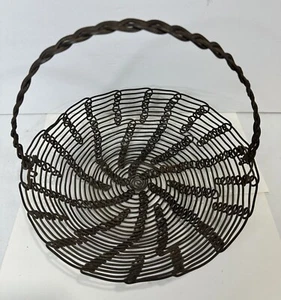 Cesta de alambre de rescate vintage nativo americano Papago Tohono O'Odham con mango - Imagen 1 de 11