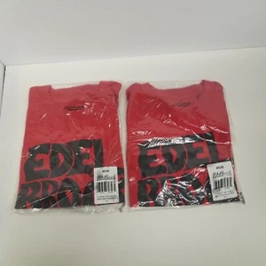 Edelbrock Racing Youth Size Large T-shirt Red Brock & Roll Lot of 2, New - Picture 1 of 5