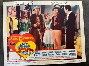 CAROL LYNLEY & EDIE ADAMS jointly Autographed Lobby Card; uncertified - Picture 1 of 4