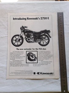 Kawasaki Z750 E Motorcycle Advertisement from a Magazine - Picture 1 of 1