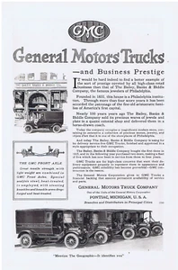 GMC General Motors Truck Bailey 1919, Banks & Biddle anuncio impreso - Imagen 1 de 1