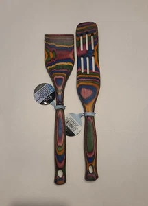 WOW Island Bamboo Pakkawood 12-Inch Spatula Set New Safe on all cookware. - Picture 1 of 7
