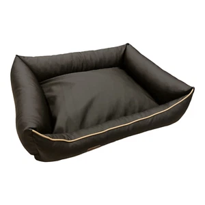 Hundebett Hundekorb Hundekissen Hundesofa Liegeplatz Kunstleder Gr. XL Schwarz - Bild 1 von 4